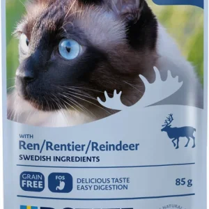 Sparpaket 24 x 85 g Bozita Häppchen in Gelee mit Rentier Katzen Nassfutter Neuheit